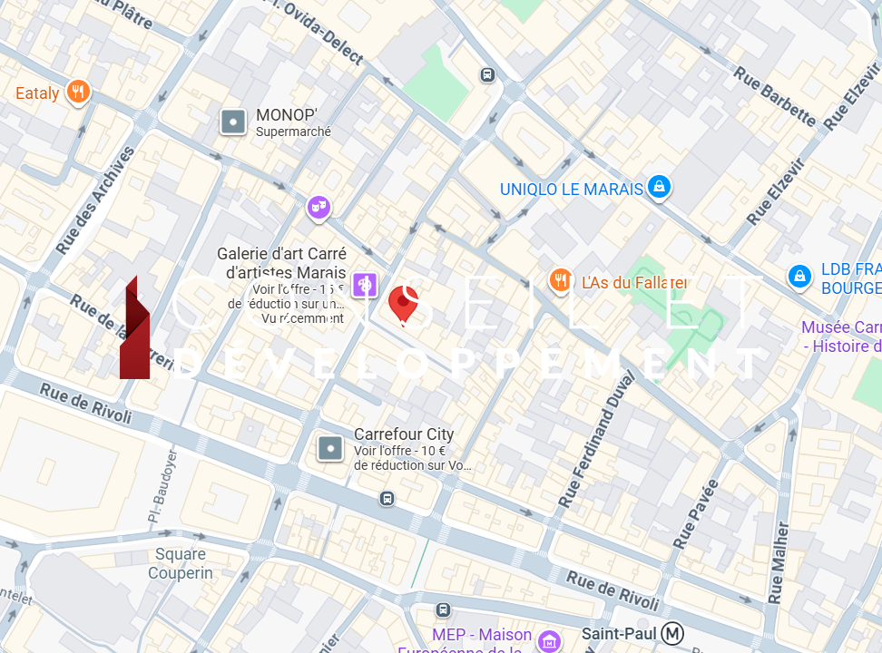 commerce en location sur PARIS (75004)