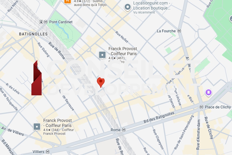 commerce en location sur PARIS (75017)